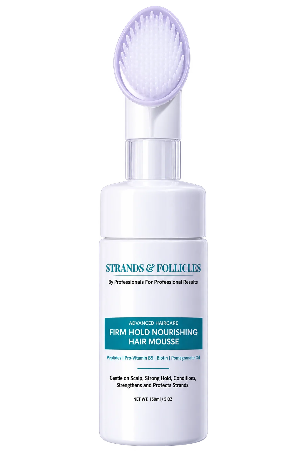 Strands & Follicles Firm Hold Nourishing Hair Mousse